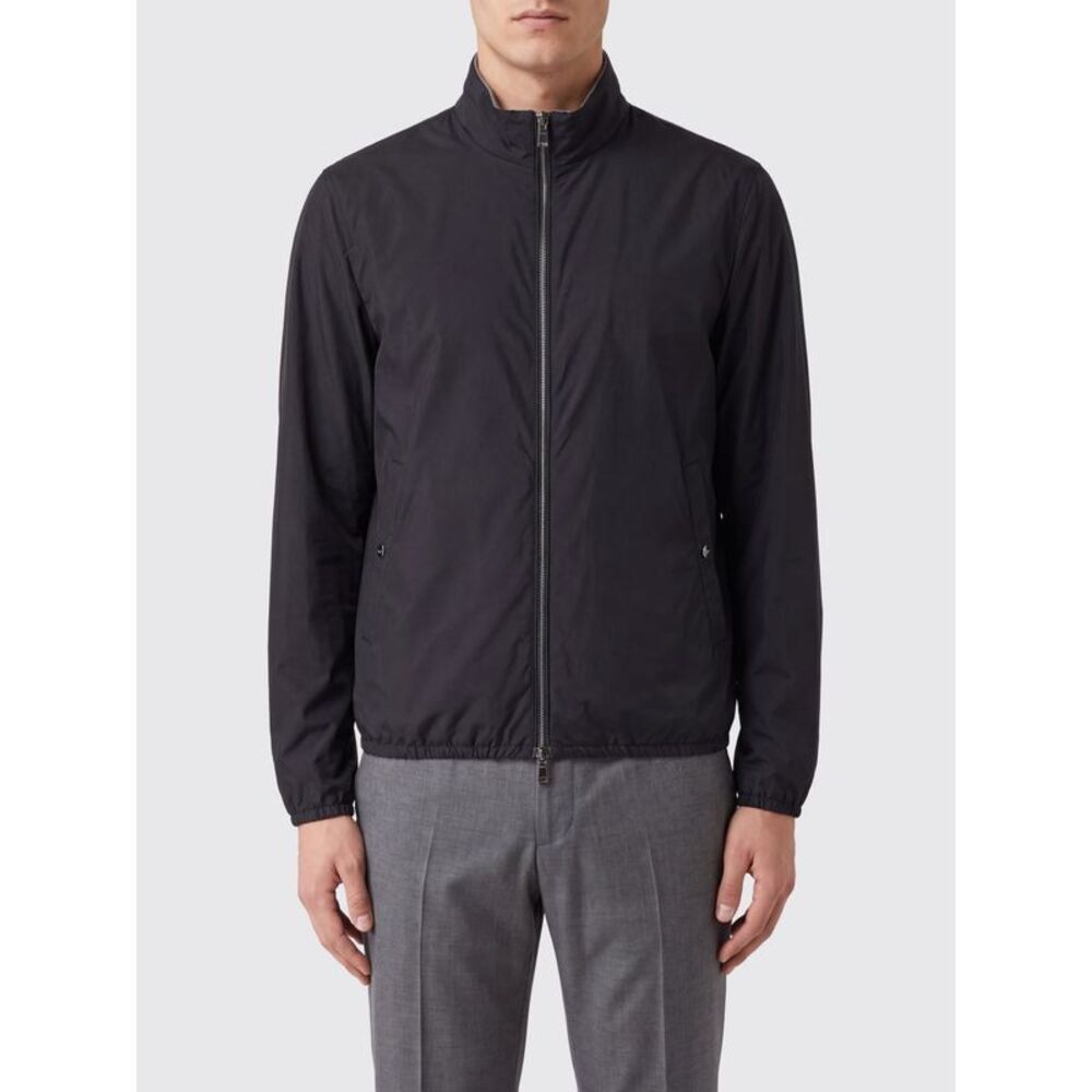 Herno Men High Neck Nylon Bomber Jacket Herno With Zip Closure